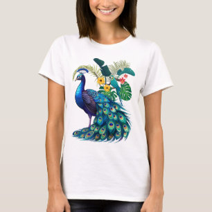 Pfau - perfekte Eleganz auf einem Shirt