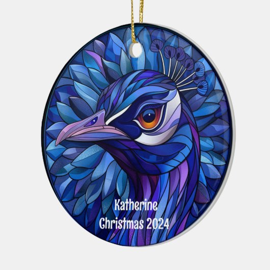 Pfau Personalisierter Weihnachtsschmuck (Links)
