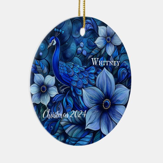 Pfau Personalisierter Weihnachtsschmuck (Rechts)
