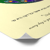 Pfau-Pfahen in Liebe Ketubah, Kantha Poster (Ecke)