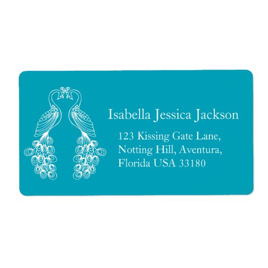 Pfau/Pfahnen, weiße aquamarine Rückantwort (Vorne)