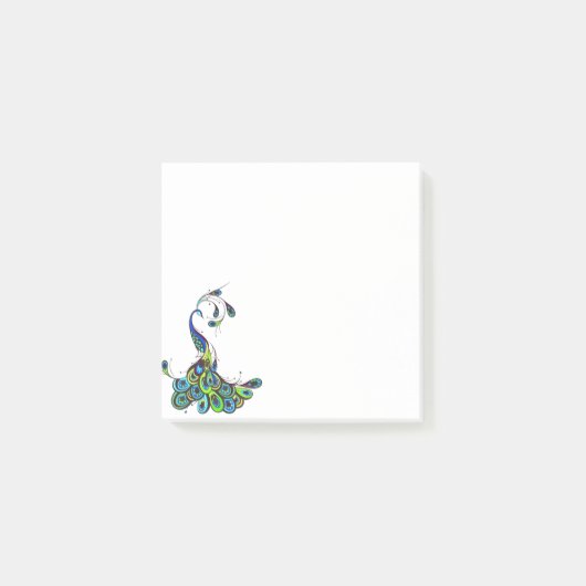Pfau Posten-es-Anmerkungen Post-it Klebezettel (Vorderseite)