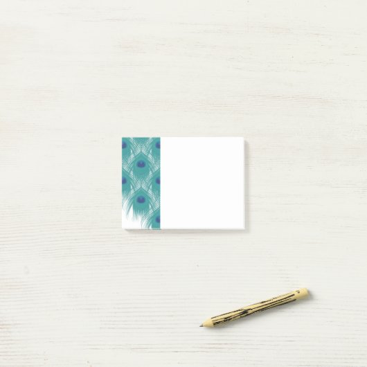 Pfau Posten-es-Anmerkungen Post-it Klebezettel (Auf Schreibtisch)