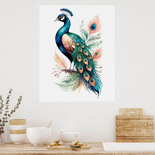 Pfau Poster (Küche)
