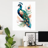 Pfau Poster (Heimbüro)