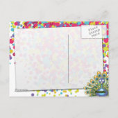 Pfau Postkarte (Rückseite)