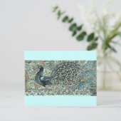 Pfau Postkarte (Stehend Vorderseite)
