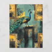 Pfau Postkarte (Vorderseite)