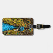 Pfau-Pracht-Illustration Gepäckanhänger (Vorderseite horizontal)