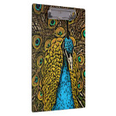 Pfau-Pracht-Illustration Klemmbrett (Rechts)