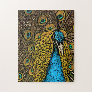 Pfau-Pracht-Illustration Puzzle