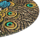 Pfau-Pracht-Illustration Schneidebrett (Ecke)