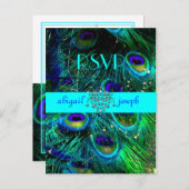 Pfau, psychedelische UAWG Postkarten (Vorne/Hinten)