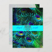 Pfau, psychedelische UAWG Postkarten (Vorne/Hinten)