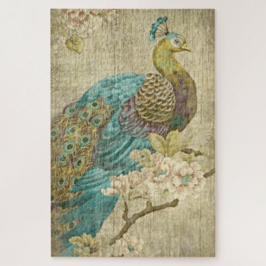 Pfau - Puzzle (Vertikal)