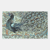 Pfau Rechteckiger Aufkleber (Vorderseite)