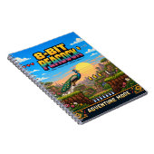Pfau, Retro-8-Bit-Pixelkunst Notizblock (Rechte Seite)