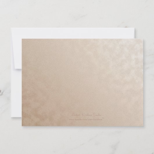 Pfau Rett-The-Date, Alpana-Stil Save The Date (Rückseite)