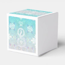 Pfau romantische Hochzeit, Herz und Aqua Blau