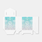 Pfau romantische Hochzeit, Herz und Geschenkschachtel (Ungefaltet)