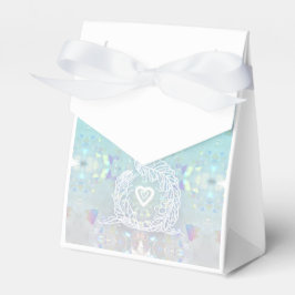 Pfau romantische Hochzeit, Herz und Geschenkschachtel