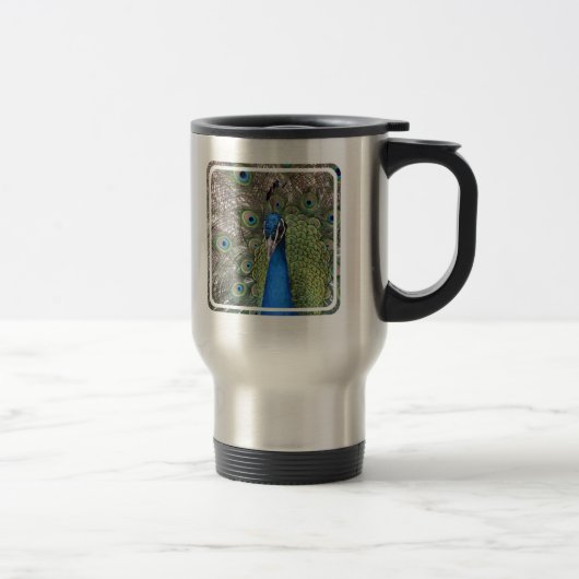 Pfau-rostfreie Reise-Tasse Reisebecher (Rechts)