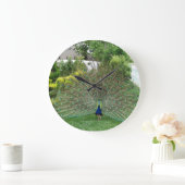 Pfau-runde (große) Wanduhr (Zuhause)