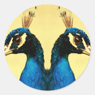 Pfau Runder Aufkleber