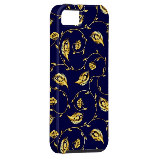 Pfau-Sari-Muster Case-Mate iPhone Hülle (Rückseite/rechts)