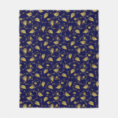 Pfau-Sari-Muster Fleecedecke (Vorderseite)