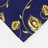 Pfau-Sari-Muster Fleecedecke (Ecke)