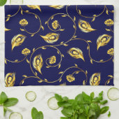 Pfau-Sari-Muster Geschirrtuch (Gefaltet)