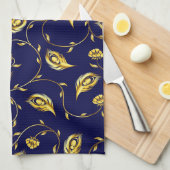 Pfau-Sari-Muster Geschirrtuch (Viertel Falte)