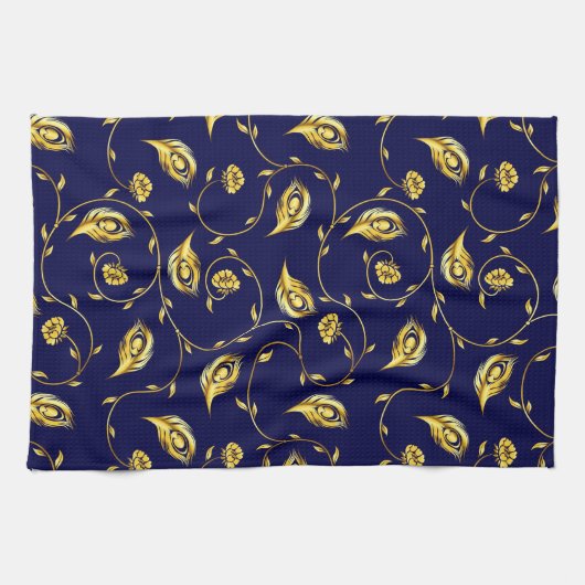 Pfau-Sari-Muster Geschirrtuch (Horizontal)