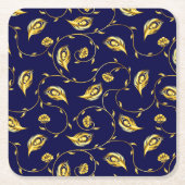 Pfau-Sari-Muster Rechteckiger Pappuntersetzer (Vorderseite)