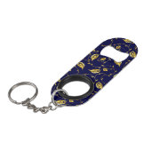 Pfau-Sari-Muster Schlüsselbund Flaschenöffner (Vorderseite Schrägansicht)