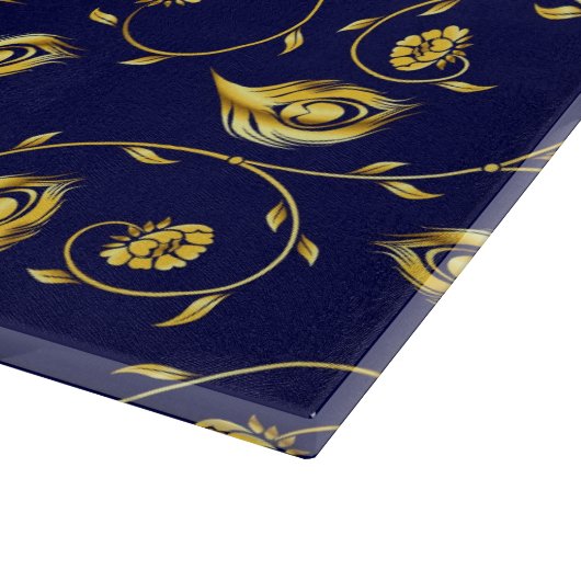 Pfau-Sari-Muster Schneidebrett (Ecke)