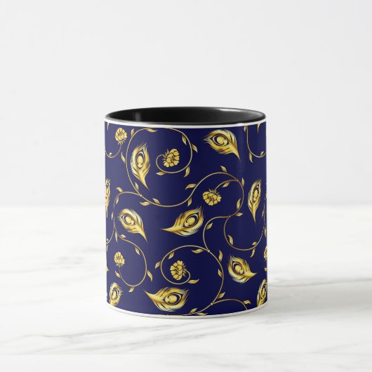 Pfau-Sari-Muster Tasse (Zentrum)