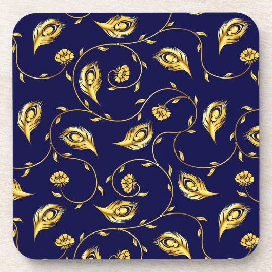 Pfau-Sari-Muster Untersetzer (Vorderseite)