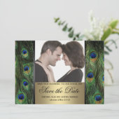 Pfau Save-the-Date-Foto Save The Date (Stehend Vorderseite)