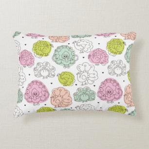 Pfau scherzt die Vintage Tapete Dekokissen