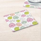 Pfau scherzt die Vintage Tapete Rechteckiger Pappuntersetzer (angewinkelt)