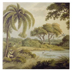 Pfau-Schießen, "vom orientalischen Feld-Sport", P Fliese