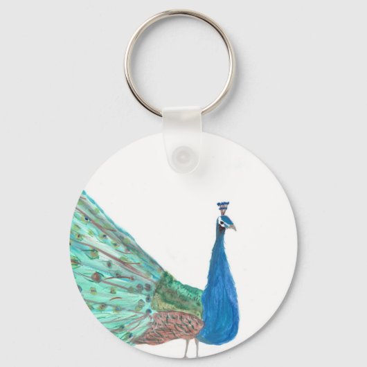 Pfau Schlüsselanhänger (Vorderseite)
