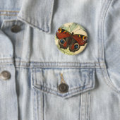 Pfau-Schmetterling Button (Beispiel)