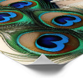 Pfau Schöne Frau der rotierenden Zwanziger Poster (Ecke)