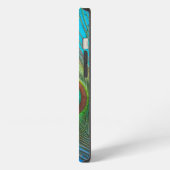 Pfau-Schwanz-Feder iPhone Hülle (Linke Seite)