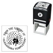 Pfau-Silhouette #1 Bibliotheksname Permastempel (Beispiel)