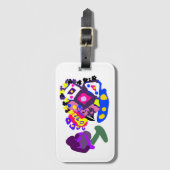 Pfau Spaß cool  Gepäckanhänger (Vorderseite Vertikal)