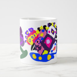 Pfau Spaß cool  Jumbo-Tasse